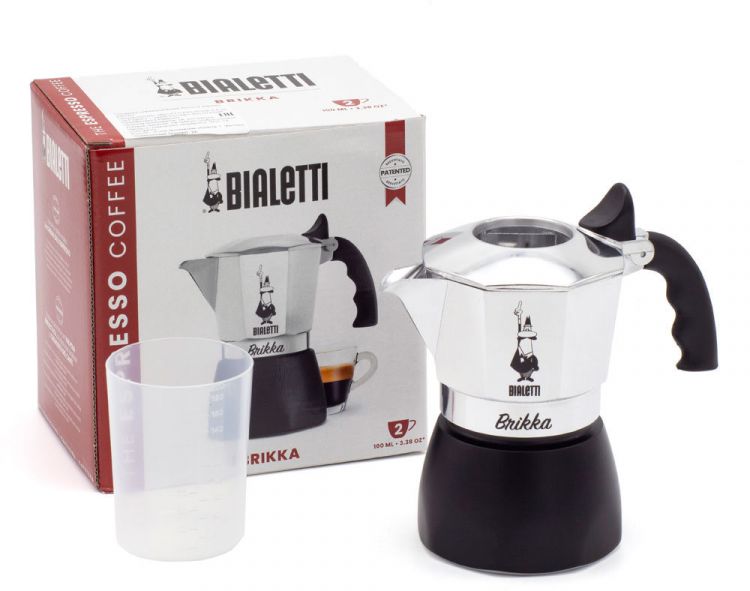 Кофеварка гейзерная 4 чашки Bialetti New Brikka 0007314 купить