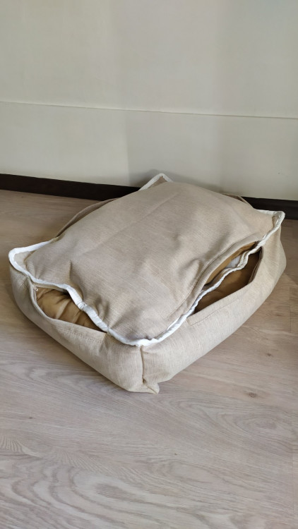 Прямоугольный лежак для собак (котов) Rizo 58/45 светло серый купить