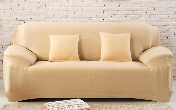 Чехол на 3-х местный диван 195х230 beige однотонный