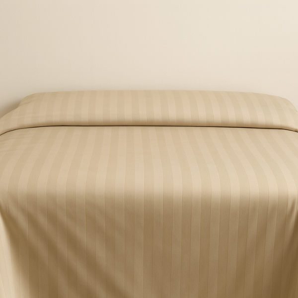 Пододеяльник бежевый lux сатин Sateen Stripe 2