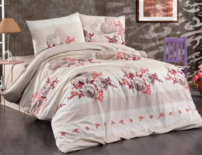Набор постельного белья LORINE Romantic розовый 1