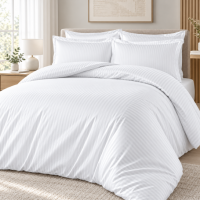 Постельное белье Сатин DeLuxe White Stripe Евро