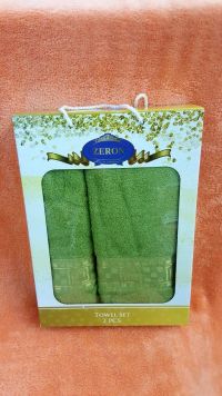 Набор полотенец хлопок (2 шт.) зеленый