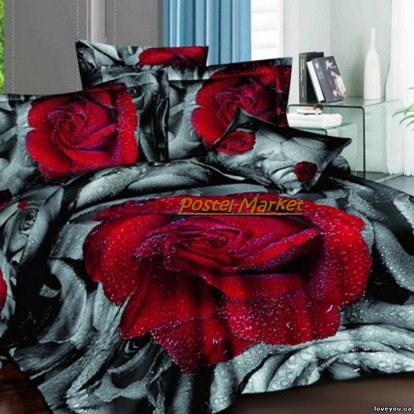 Комплект постельного белья Дикая роза сатин