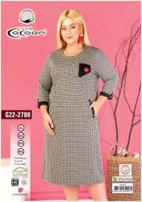 Женское домашнее платье (туника) Cocoon 22-2700 original серое