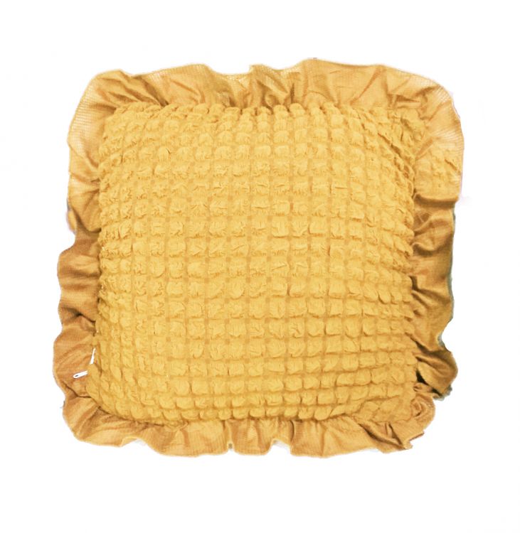 Декоративная подушка с чехлом кремовая