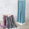 Купить голубое пляжное полотенце  Irya