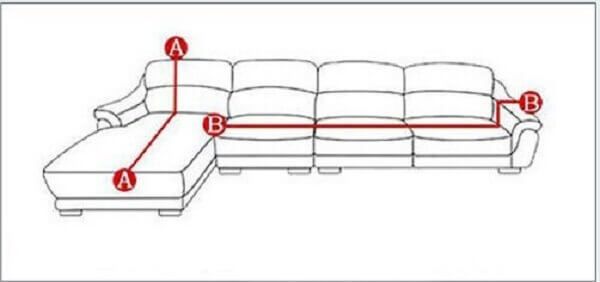 Бежевый чехол на угловой диван замша микрофибра