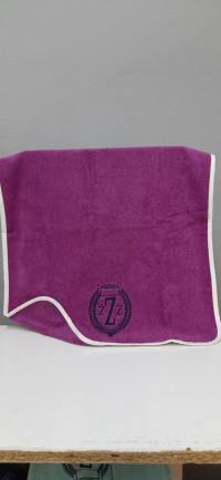 Лиловое женское полотенце в сауну махра/велюр Lila