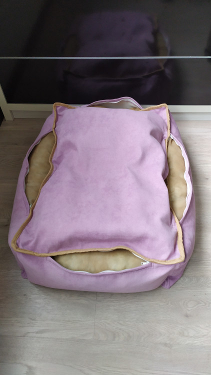 Лежак для собак (котов) Rizo 70/50 см розово-сиреневый