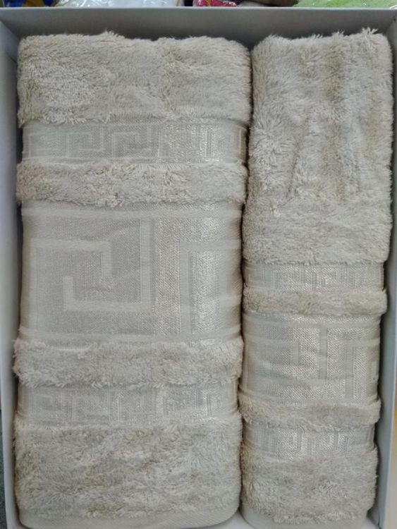 Бежевые бамбуковые полотенца купить