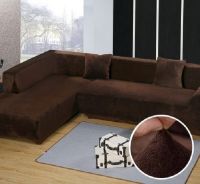 Чехол на угловой диван замша 235х300 Chocolate микрофибра