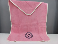 Розовое женское полотенце в сауну махра/велюр Pembe