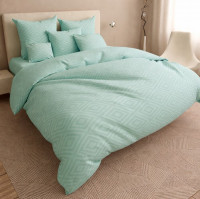 Комплект постельного белья бязь Ромбики ментол