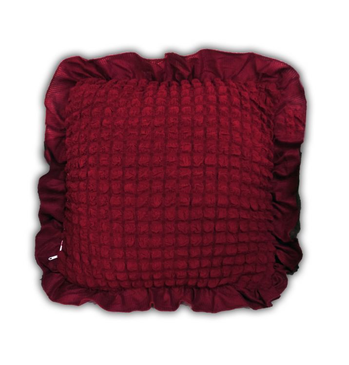 Декоративная подушка с чехлом бордовая