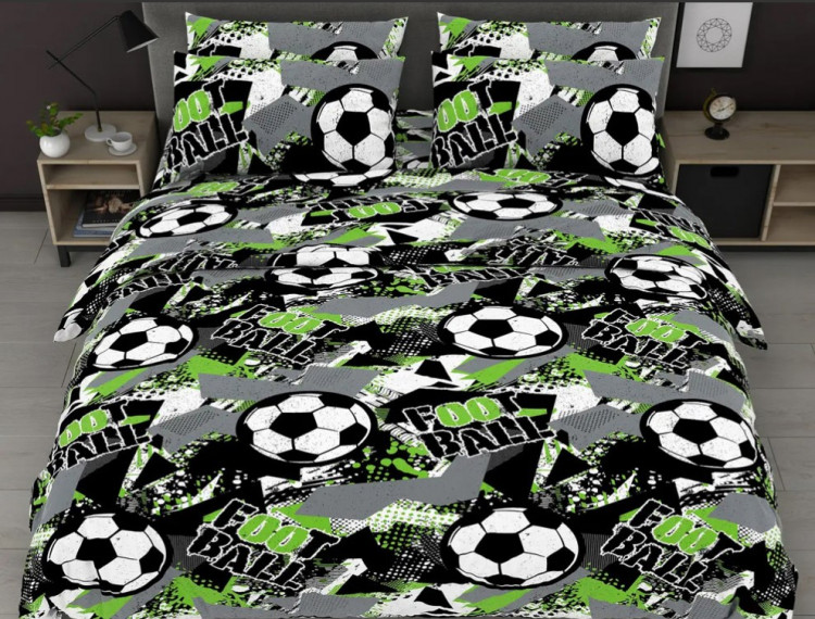 Комплект постельного белья бязь Футбол Green