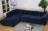 Чехол на угловой диван замша 235х300 Blue микрофибра