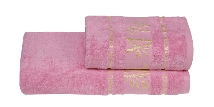Бамбуковое полотенце Gursan Bamboo розовое 
