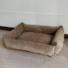 Лежак для собак (котов) Rizo 58/45 коричневый (рябой) со съемным чехлом