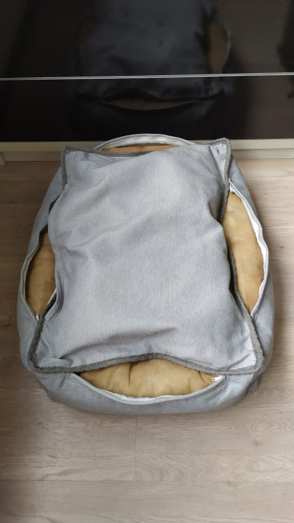 Лежак для собак (котов) Rizo 70/50 см серый зигзаг 