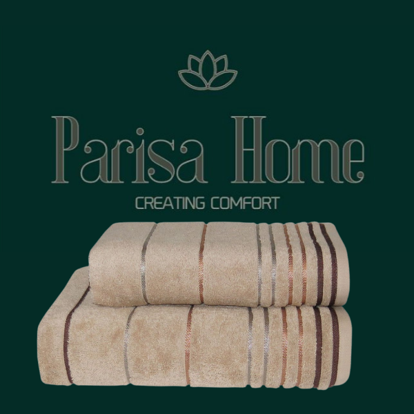 Полотенце Stripe Cotton бежевое — 600 г/м², 100% хлопок (Узбекистан) 3 Полотенце Stripe Cotton бежевое — 600 г/м², 100% хлопок (Узбекистан) 3