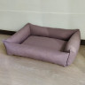 Лежак для собак и котов Rizo нежный фиолетовый со съемным чехлом