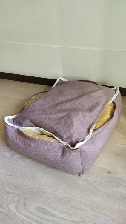 Лежак для собак 58/45 нежный фиолетовый со съемным чехлом купить