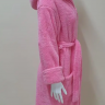Халат женский c капюшоном длинный розовый Welsoft на подарок