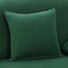 Эластичная декоративная однотонная наволочка зеленого цвета
