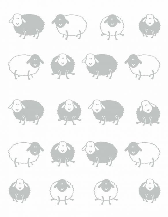 Плед  Happy Sheep серый  с овечками