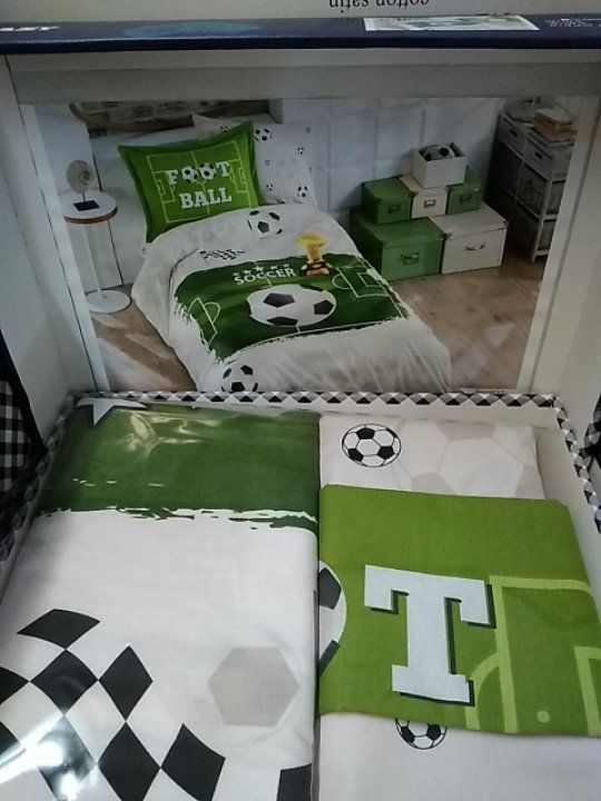 Постельное белье Soccer V 1 зеленое футбол купить