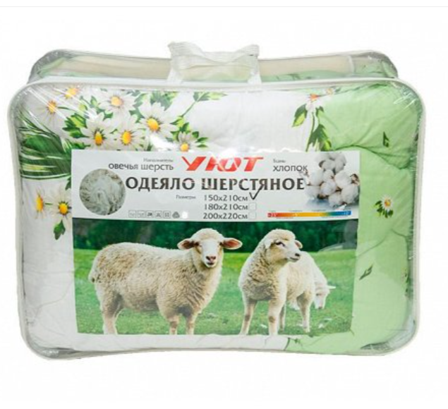 Одеяло Комфорт шерстяное-мех Стеганное (теплое) 4