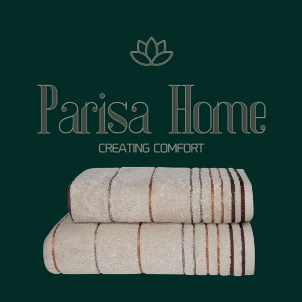 Полотенце Stripe Cotton крем — 600 г/м², 100% хлопок (Узбекистан)  3