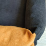 Лежак для собак 58/45 черно-оранжевый со съемным чехлом в Киеве