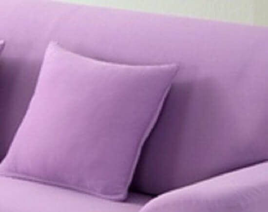 Эластичная декоративная однотонная наволочка лилового цвета