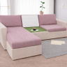 Чехол для сидений и спинок дивана мебельный велюр Lotus 62 Бледно - сиреневый