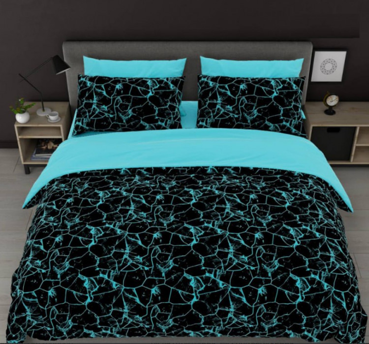 Комплект постельного белья бязь Бирюзовый блюз