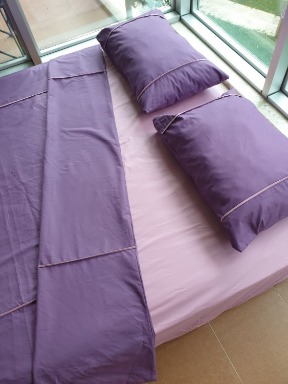 Комплект постельного белья Cotton V3 фиолетового цвета