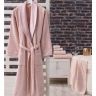 Купить женский халат Zugo Home Long Twist Bayan розового цвета