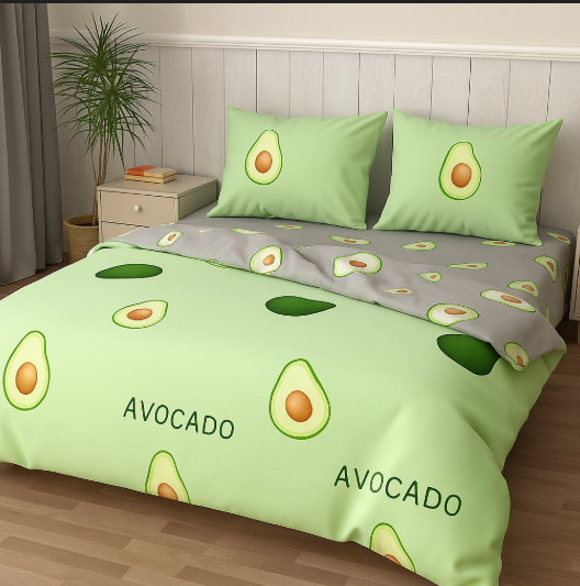 Комплект постельного белья бязь Авокадо Green Grey Комплект постельного белья бязь Авокадо Green Grey