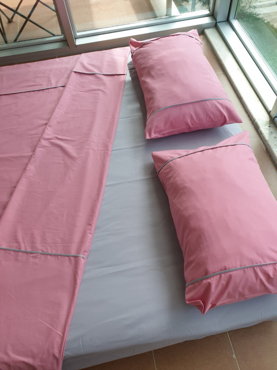 Комплект постельного белья Cotton V5 розовый в Киеве