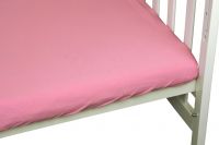 Простынь трикотаж на резинке в кроватку Руно розовая