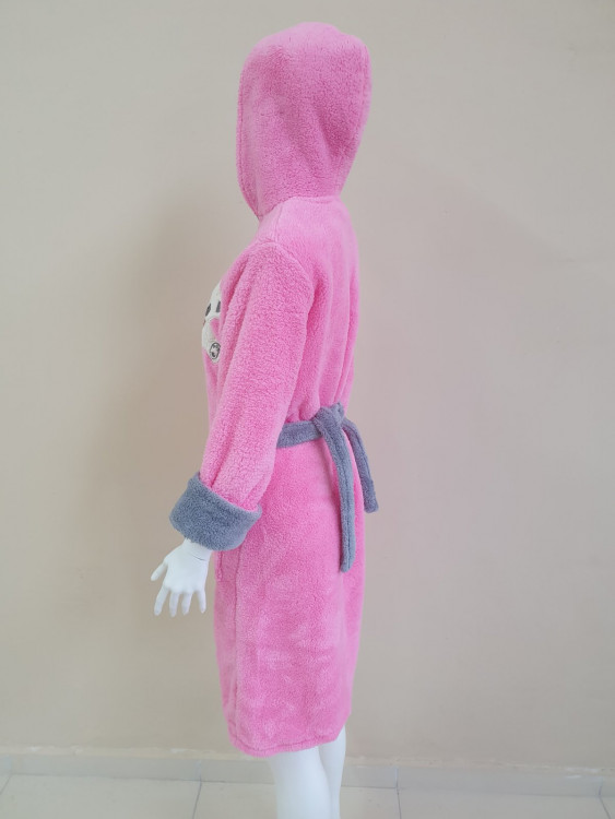Женский халат Welsoft на молнии c Мишуткой в розовом цвете