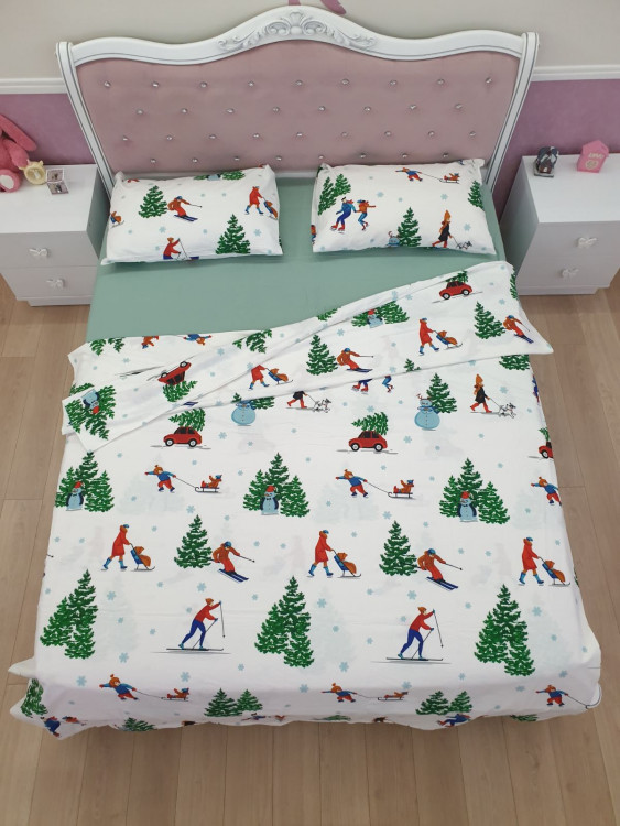 Новогоднее постельное белье Елочка Фланель купить