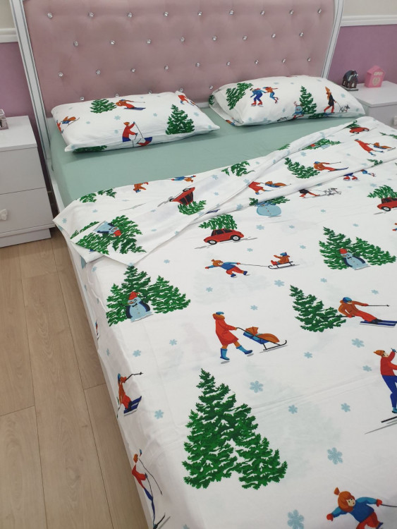 Новогоднее постельное белье Елочка Фланель в киеве
