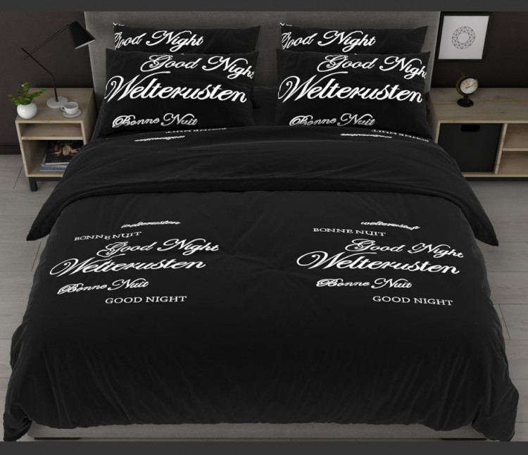 Комплект постельного белья бязь Доброй ночи черное