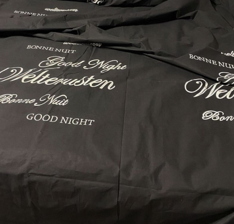 Комплект постельного белья бязь Доброй ночи темное 2